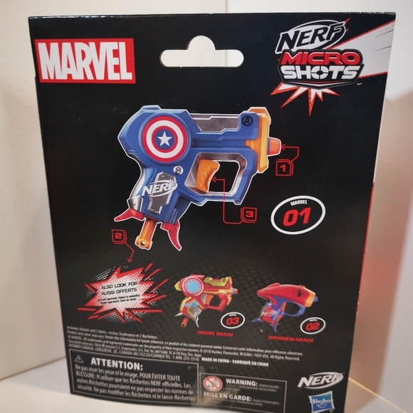 🩵3/$25🩵 Captain America Nerf Micro Shots - Picture 3 of 4